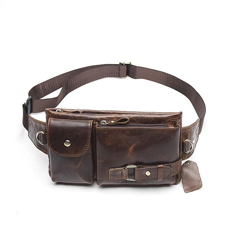 Men Leather Waist Belt Bum Bag Fanny Pack Hip Pouch Money Purse Travel Pocket wallet handbag