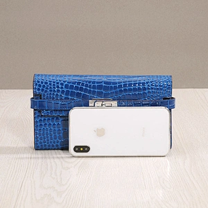 New Fashion Style Genuine Leather Handbags Ladies Purse Crocodile Pattern Clutch Wallet