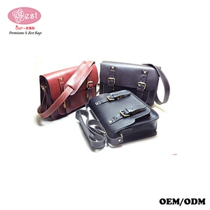 Factory Wholesale Price mens leather briefcase bag briefcase with locks leather scallop satchel bag