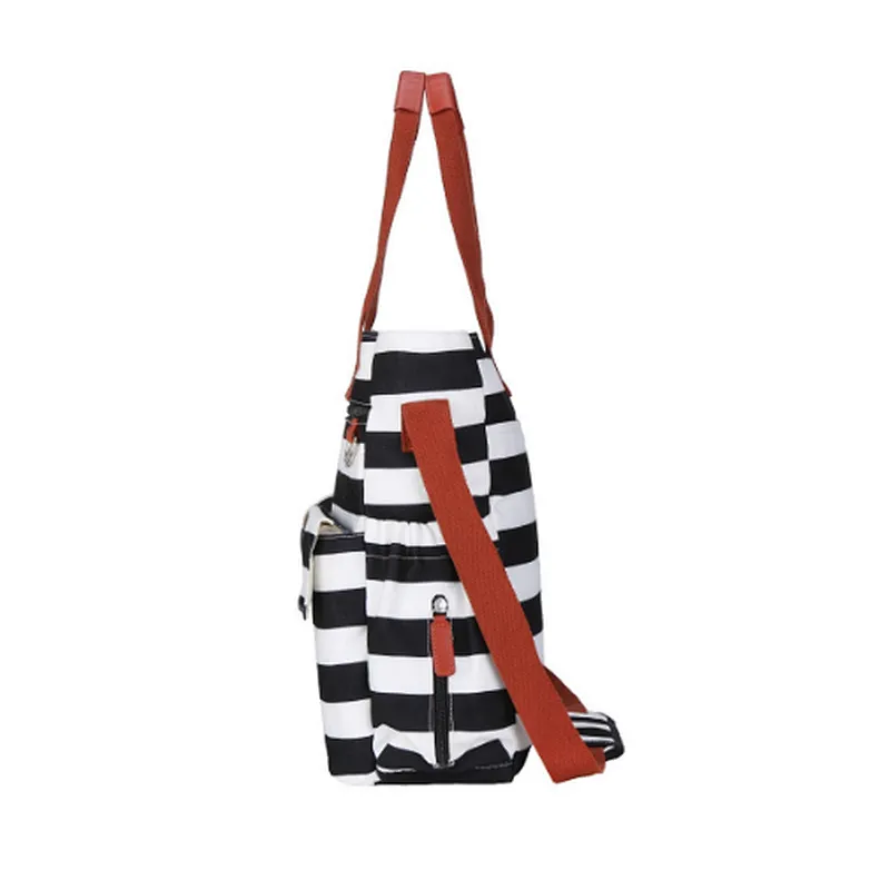 Premium stylish trendy portable mummy baby girl tote diaper bag with changing pad