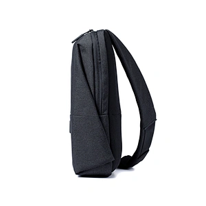 Popular reusable nylon cloth lightweight small sport chest USB sling bag