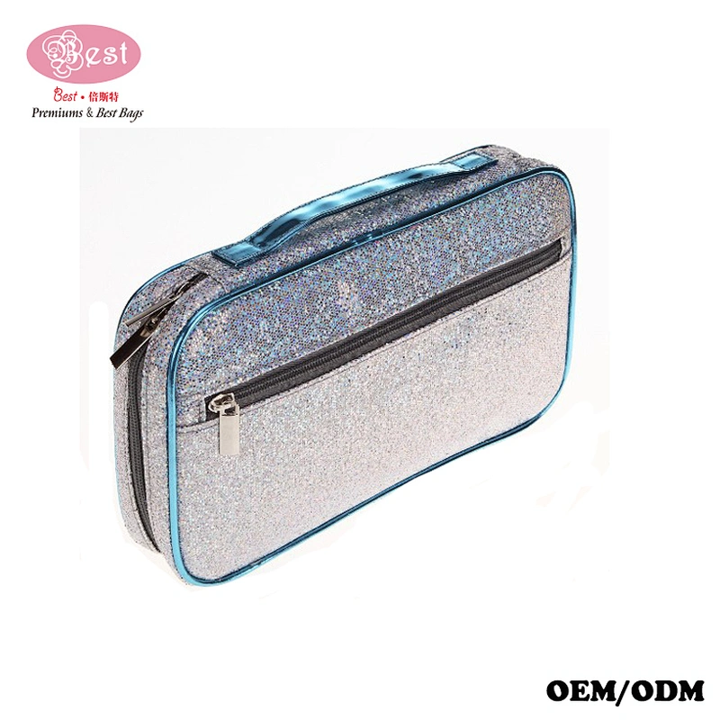 Women Sequins Makeup Brush Bag Shiny Bling Cosmetic Bag for women