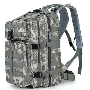 Custom big capacity waterproof travel hiking backpack double layper camouflage tactical backpack