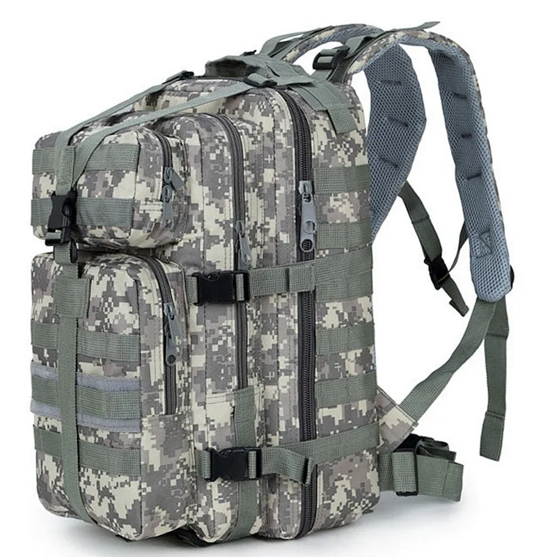Custom big capacity waterproof travel hiking backpack double layper camouflage tactical backpack