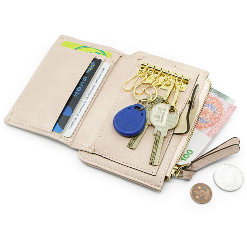 2020 New Product  fashion foldable lightweight PU key wallet for shopping