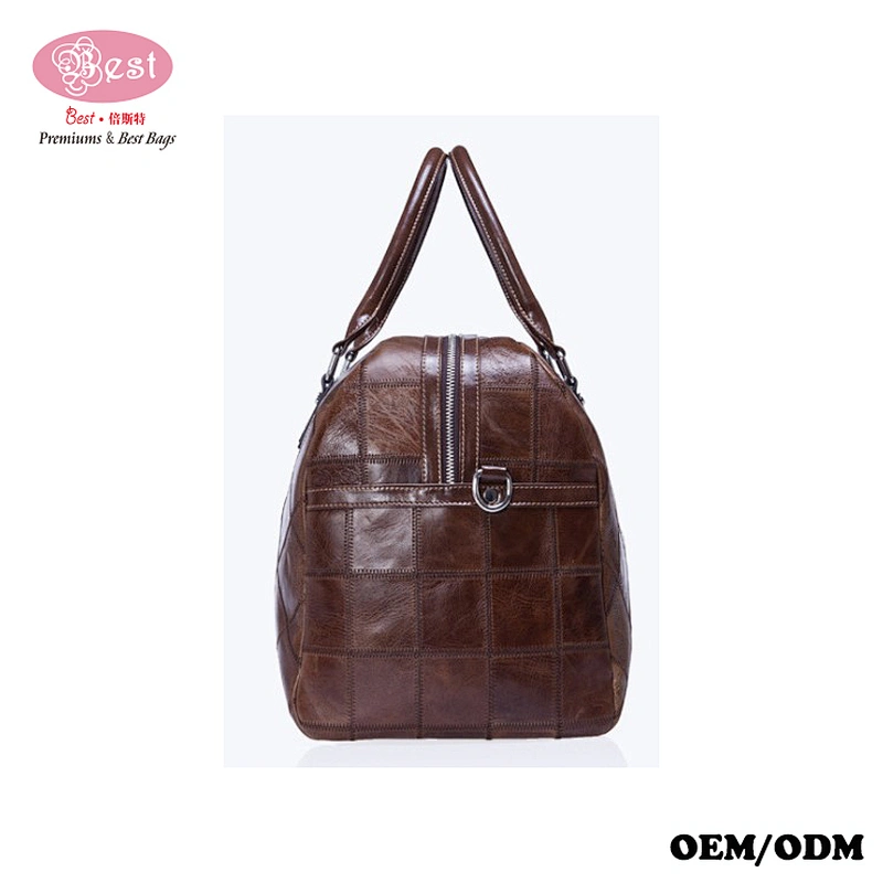 Genuine Leather Shoulder Handbag Weekend Bag Travel Tote Duffle Bag