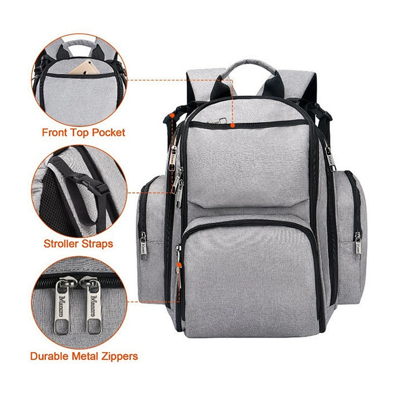 Organizer Baby Back Pack Water Resistant Anti-theft Diaper Bag Backpack for Mom / Dad with Stroller Straps and Insulated Pockets
