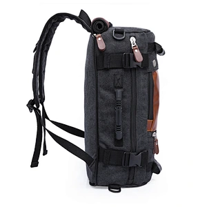 Multi-function waterproof and anti-theft canvas computer bag with large capacity for leisure travel or school