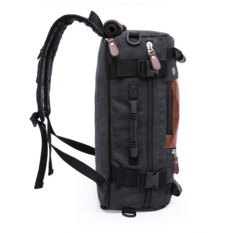 Multi-function waterproof and anti-theft canvas computer bag with large capacity for leisure travel or school