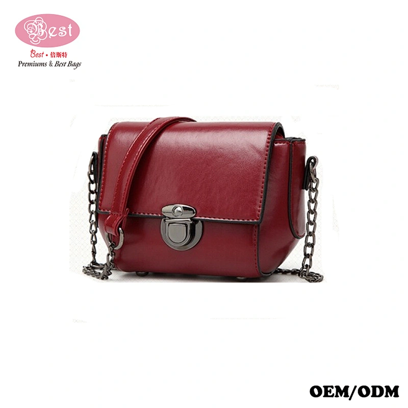 Stylish Korean Chain Bags PU Leather Handbags Girl Messenger Bag