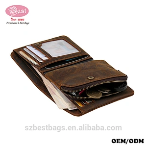 Men's RFID Blocking Wallet Vintage Genuine Leather Bifold Wallet with Cash Pocket and Cardler Slots