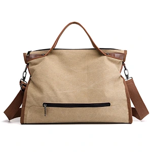 jelly tote hand bag Women waxed Canvas genuine leather tote Bag Ladies Big Messenger Bags Casual  Solid Handbag for lady