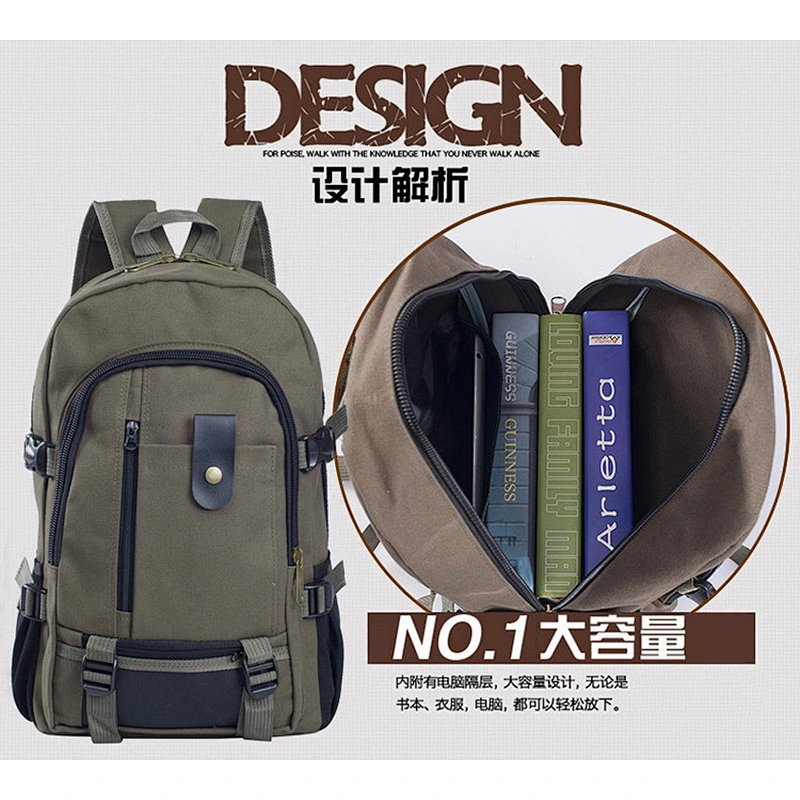 Amazon sellers anti-theft large capacity durable canvas backpack for men for outdoor sports or travel