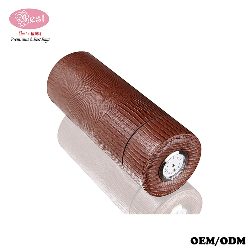 Luxury portable humidors 100% real leather cigar box and accept logo printing cigar cases