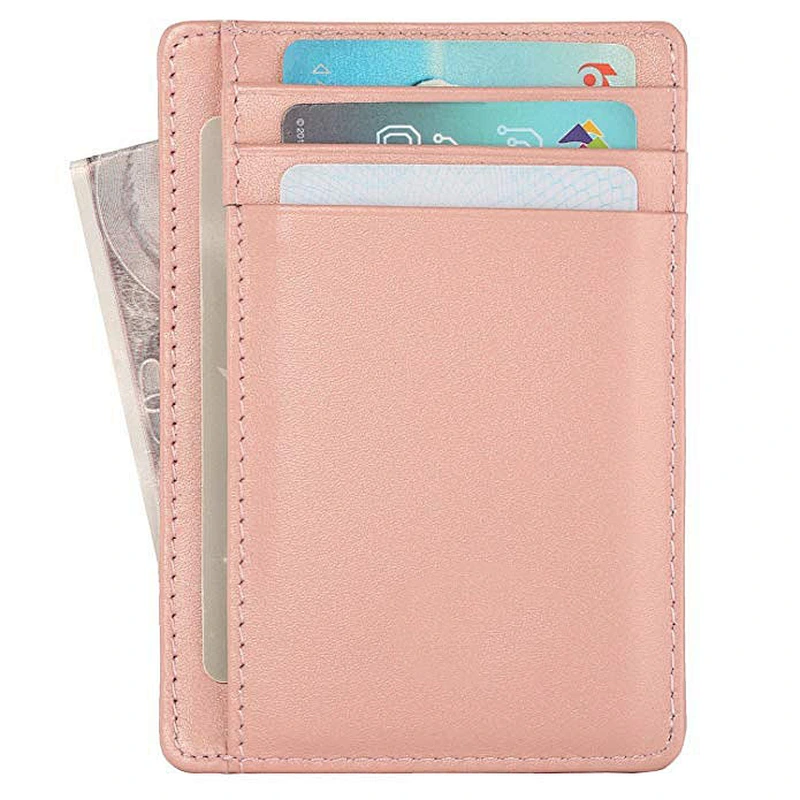 Double Side PU Leather Card Holder Unisex Wallets Case New Visa Card