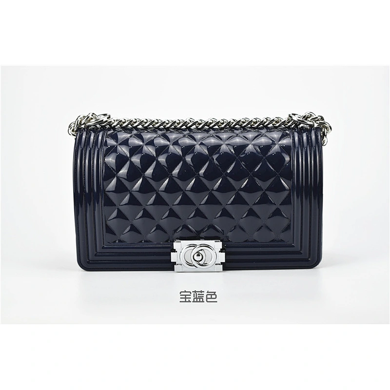 ladies korean style hand bag Women Fashion Silicon Jelly Crossbody Bag bolsas femininas Shoulder Bag with Chain