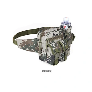 hot selling canvas running multi-functional waterproof backpack outside hiking bag  waist purse with kettle pocket  for men