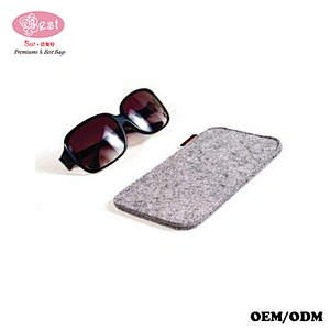 Factory Wholesale Personalized Colorful Wool Felt Wooden Glasses Case for Sunglasses Pouch