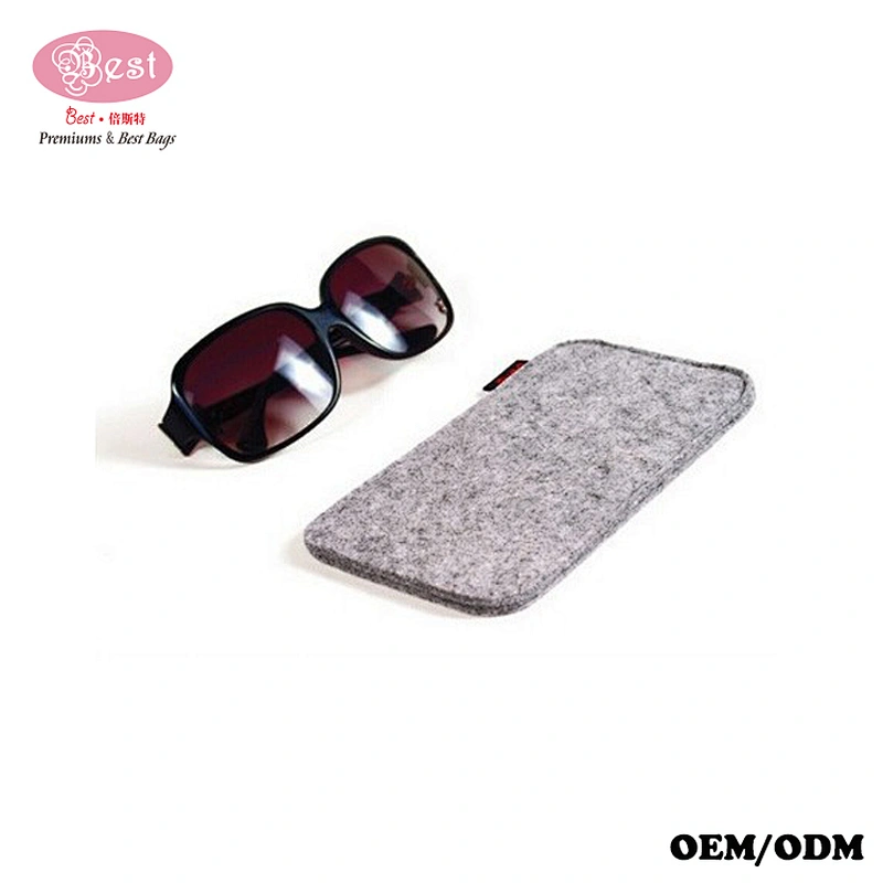 Factory Wholesale Personalized Colorful Wool Felt Wooden Glasses Case for Sunglasses Pouch