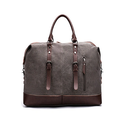 2019  large capacity multi-pocket casual canvas bag duffle bag for travel or sports