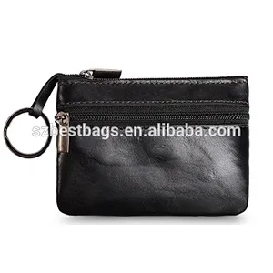 Genuine Leather small change coin pocket mini wallet card holder key wallet