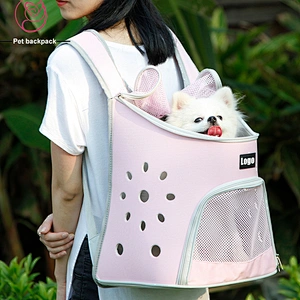 Soft private label oxford fabric pet transport bag carrier back pack for dog