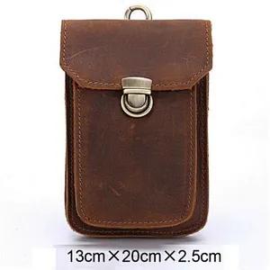 custom leather wallet Leather Wallet Multi-function Wearable Belt mobile Phone Bag