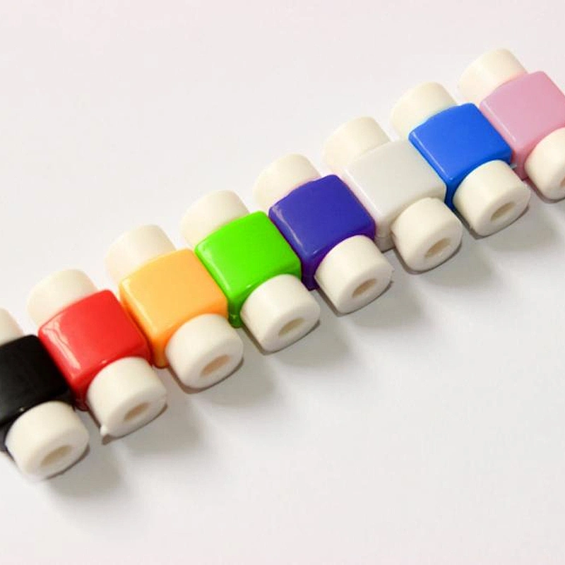 Best Selling High Quality Rubber Silicone USB Data Cable Protector for iPhone