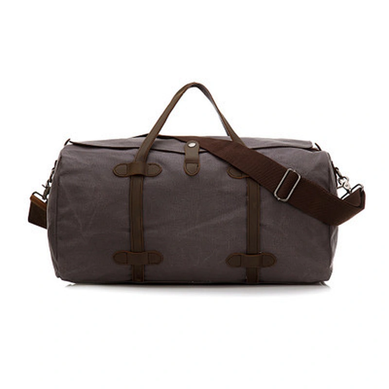 Large Capacity Waterproof Duffel Bag Detachable Adjustable Shoulder Strap Vintage Waxed Canvas Travel Bag