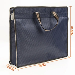 Hot Selling Oxford Cloth Handbag File Bag Conference Bag Briefcase with two zippers