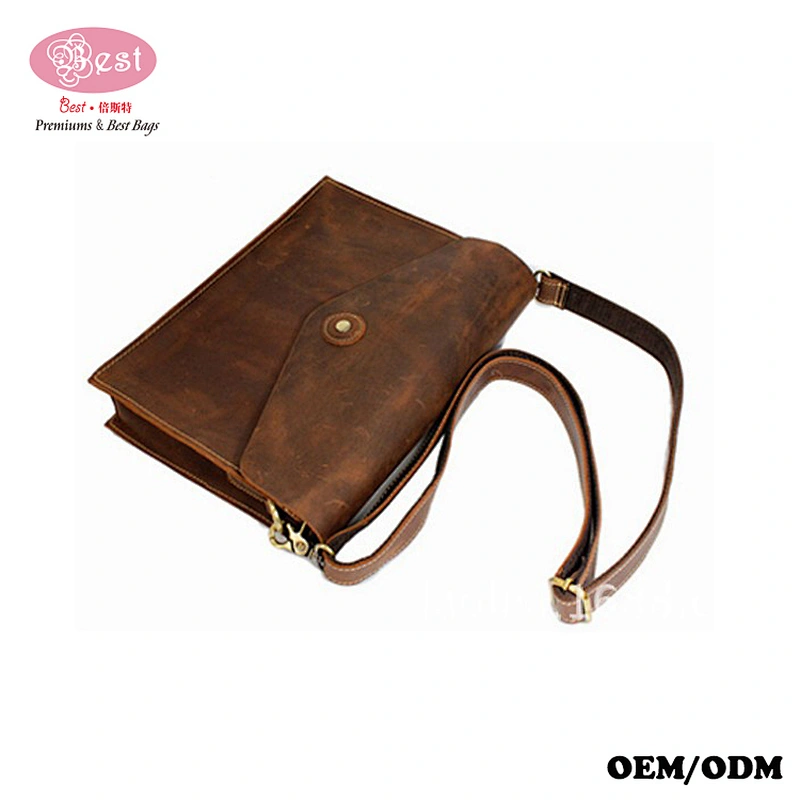 Vintage Messenger Bag Genuine Cowhide Leather Handbags for Women