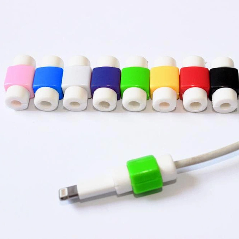 Best Selling High Quality Rubber Silicone USB Data Cable Protector for iPhone