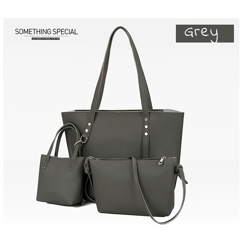 2020 new style office women Purses and Handbags Tote Satchel Hobo and Wallet Set 3PCS Gift Set Tote soft genuine leather handbag