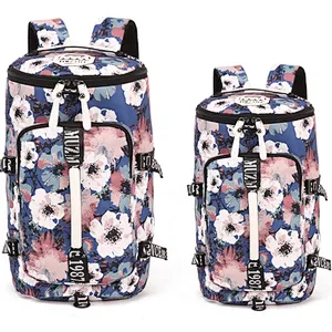 Fashion custom logo polyester weekend sports backpack duffle travel luggage bag