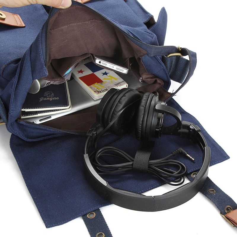 College mens small canvas crossbody multi pocket shoulder cross bag for men