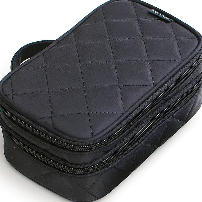 Korean travel cosmetic pouch mirror makeup organizer zipper cosmetic bag with mirror