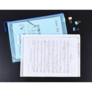 Custom logo zipper document file bag car