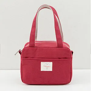 Promotional cute girl mini polyester lunch cooler bags for ladies