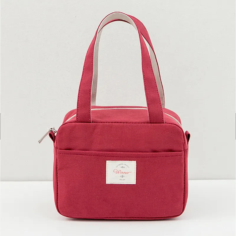 Promotional cute girl mini polyester lunch cooler bags for ladies