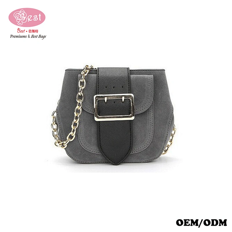 The Newest Designer Brand Suede Leather Mini Clutch Purse Long Chain Bag Ladies Handbags