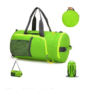 Multifunctional waterproof foldable sports backpack gym duffle bag custom logo duffel