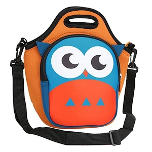 Customized student kids insulated neoprene picnic backpack lunch bag