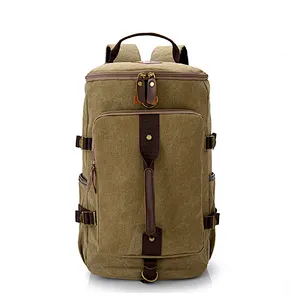 Convertible carry on canvas shoulder back pack duffle bag backpack