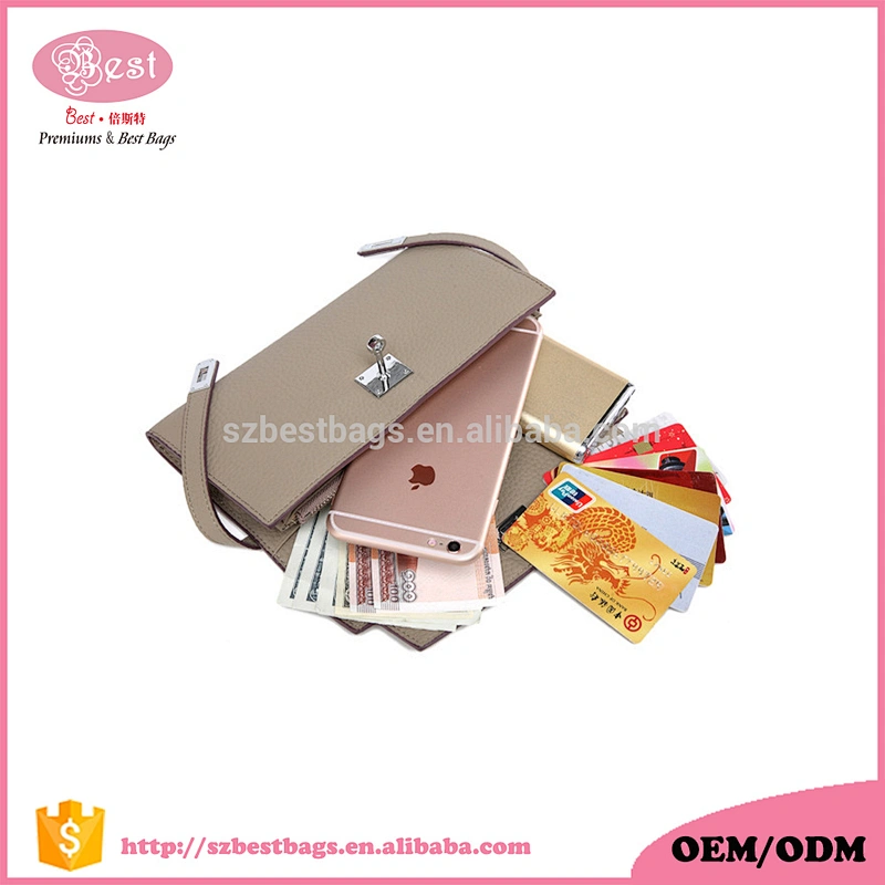 China wholesale elegant genuine leather wallet women leather purse custom lady wallet