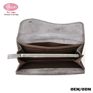 The Best Selling Handmade Personalized Rigid Cowhide Leather Distressed Long Wallet for iphone 6s