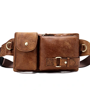 Black Waist Fanny Pack Belt Money Bag Pouch Travel Sport Hip Purse Men  leather wallet handbag crossbody