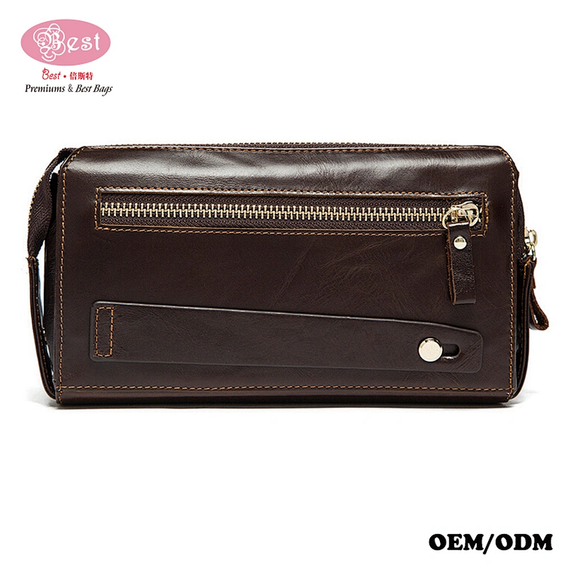 Pouch Handbag Genuine Leather Wallet Men's Clutch Bags Carteras de cuero