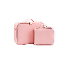 Logo Custom OEM Leather transparent make up bag pink bags personalized in China
