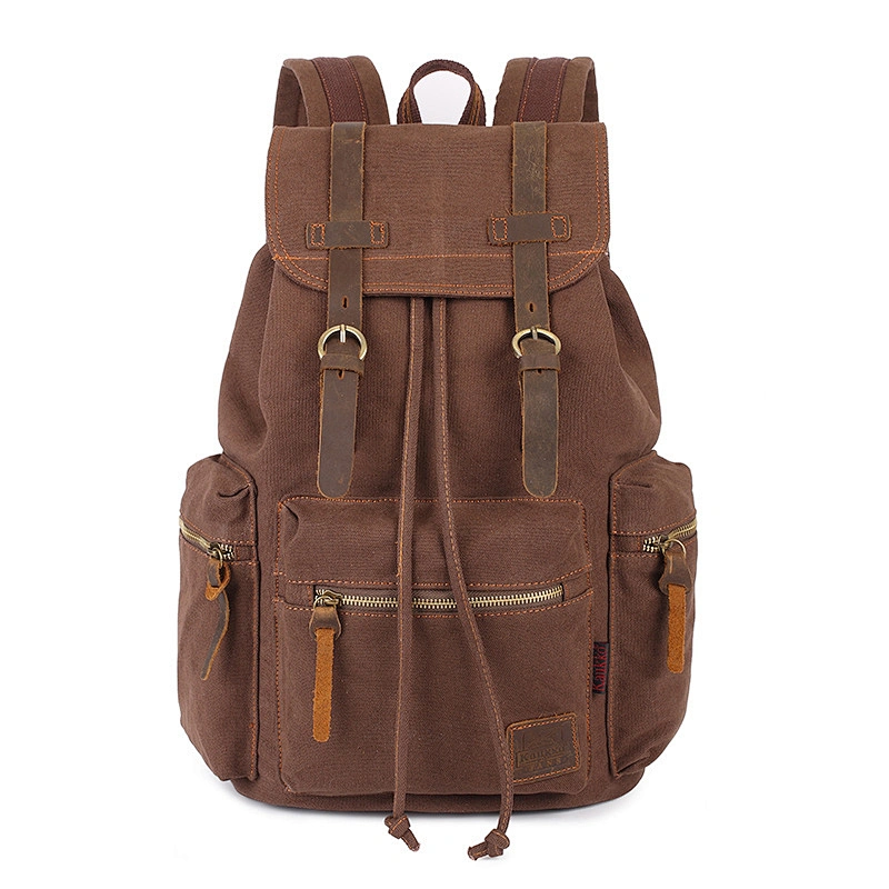 Men's Shoulder Bag Vintage Canvas School Backpack Outdoor Travel Backpack