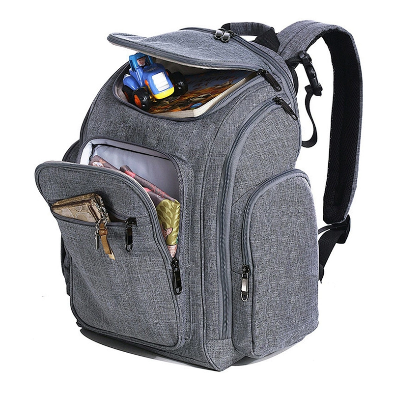 Unisex Sleeping Lamb Baby Diaper Bag Backpack with Changing Pad